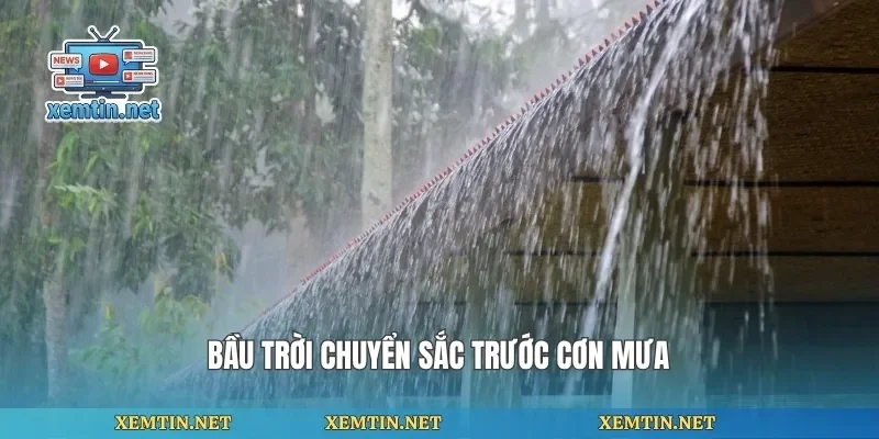Bầu trời chuyển sắc trước cơn mưa