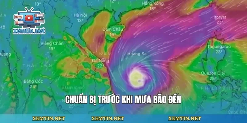 Chuẩn bị trước khi mưa bão đến