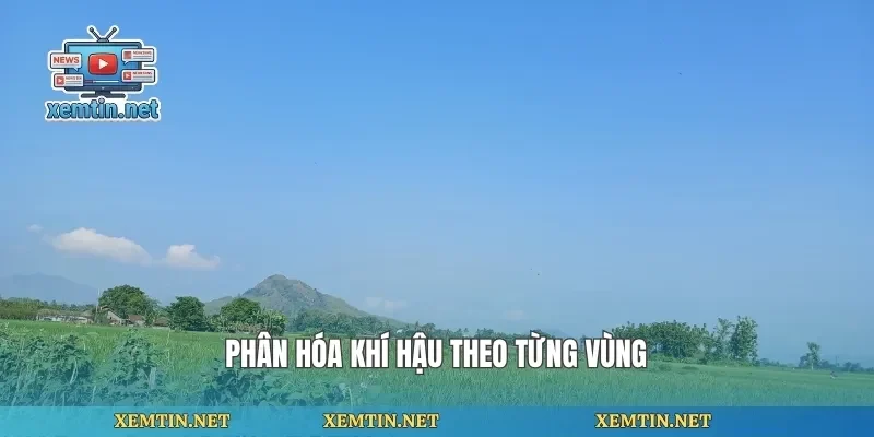 Phân hóa khí hậu theo từng vùng